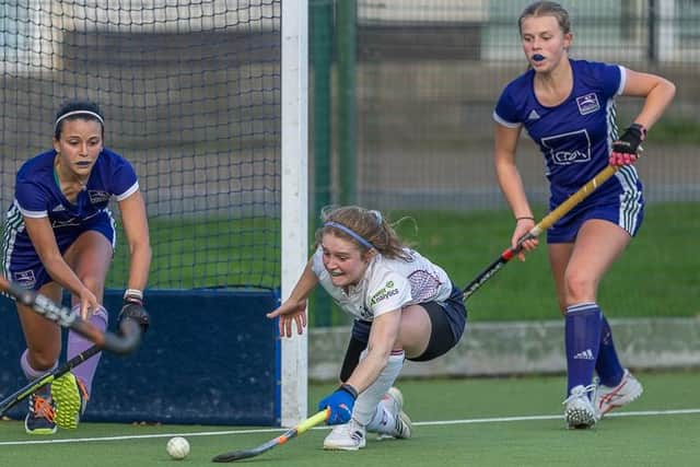 Ellie Stott, in white, has been in good for for Watsonians. Picture: David P McCarthy