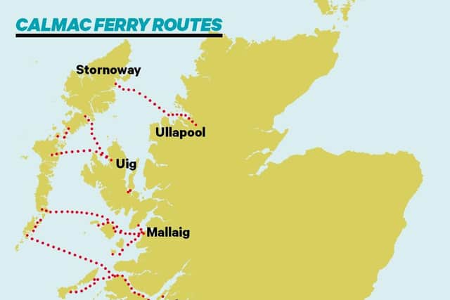 CalMac's west coast route network stretches from Stornoway to Campbeltown