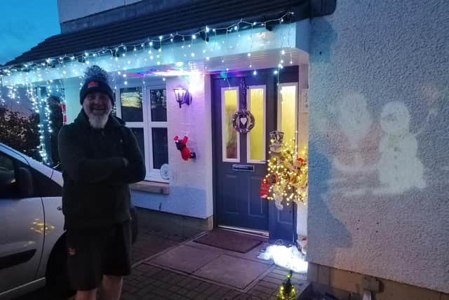 Neil Wright, of Dalkeith, put his Christmas lights up two weeks ago.