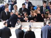 Tony Blair and Nicola Sturgeon shake hands at the dedication service of the Iraq and Afghanistan memorial at Horse Guards Parade in London in 2017 (Picture: Stuart C Wilson/Getty Images)