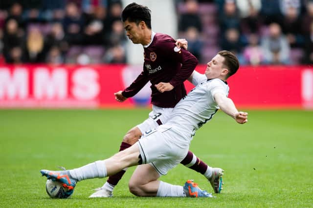 Yutaro Oda played well in a rare start for Hearts.