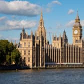 The Houses of Parliament in London, where Rishi Sunak is delivering a statement on Yemen on Monday