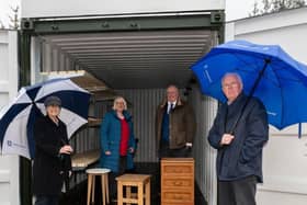 Pictured from left to right are Cllr Sarah Dickinson, Cllr Isobel Davidson (ISC Vice Chair), Cllr Alan Turner, and Cllr Jim Gifford (SC Vice Chair), all supporting the reuse scheme.