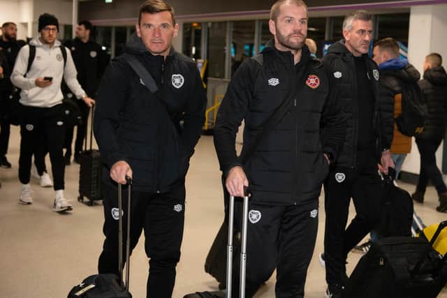 Hearts manager Robbie Neilson has taken his squad away to train in Spain.