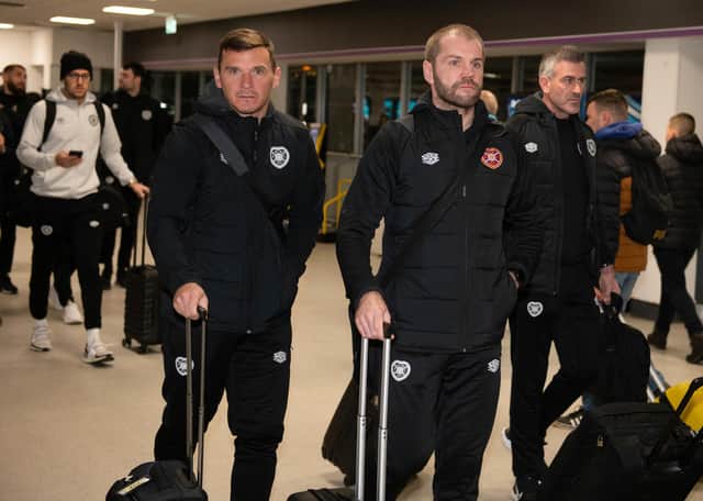 Hearts manager Robbie Neilson has taken his squad away to train in Spain.
