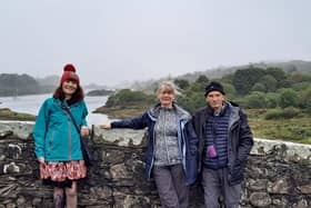 Joanne Easton, left, with her mother and father Robert, right, who died last year. Picture: contributed