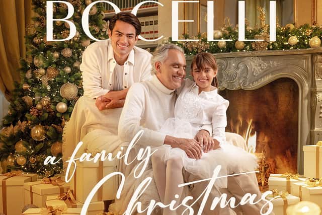 Bocelli teams up with his son, Matteo, 24 and 10-year-old daughter Virginia on existing festive favourites and new songs