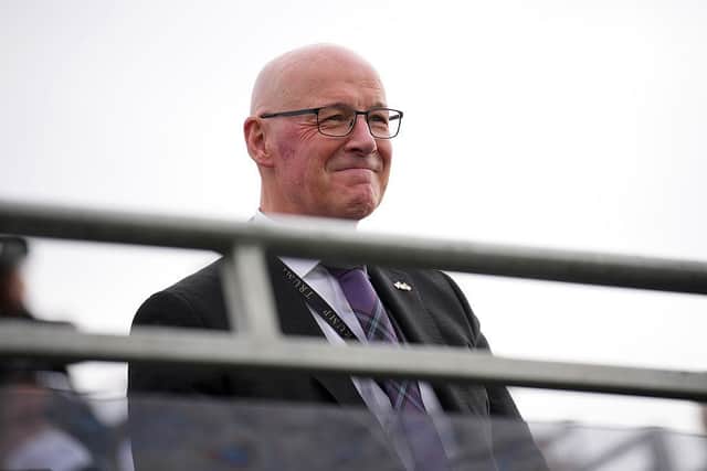First Minister John Swinney attends the ribbon-cutting ceremony at a new 18-hole course at Trump International Golf Links on Wednesday (Picture: Andrew Harnik/Getty Images)