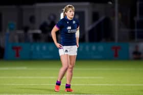 Hannah Smith in action for Scotland against Japan at the DAM Health Stadium.  (Photo by Ross Parker / SNS Group)