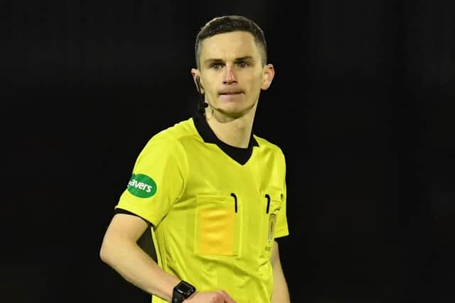 Scottish referee Craig Napier has been 'humbled' by the response to his public announcement regarding his sexuality.  (Photo by Ross MacDonald / SNS Group)