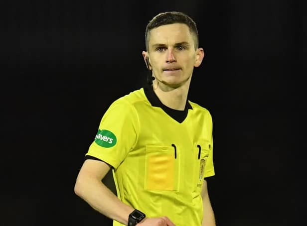 Scottish referee Craig Napier has been 'humbled' by the response to his public announcement regarding his sexuality.  (Photo by Ross MacDonald / SNS Group)