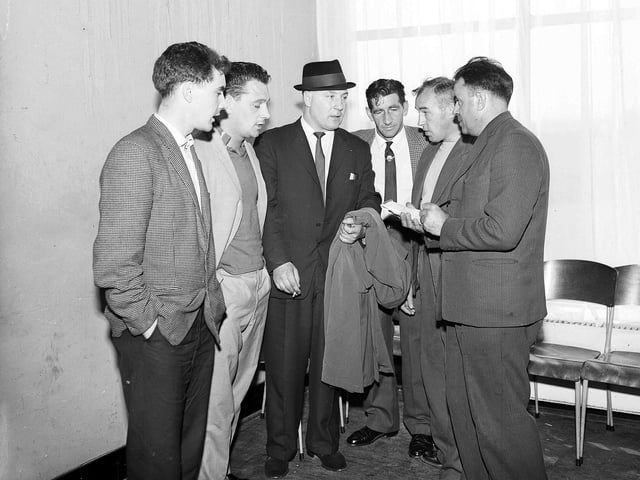 Members from the National Union of Mine Workers discuss the Bilston Strike in June 1963.