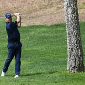 David Drysdale plays his second shot on the seventh hole during the first round of the Catalunya Championship on the Stadium Course at PGA Catalunya in Girona. Picture: Octavio Passos/Getty Images.