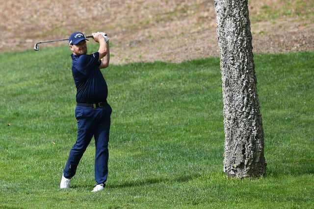 David Drysdale plays his second shot on the seventh hole during the first round of the Catalunya Championship on the Stadium Course at PGA Catalunya in Girona. Picture: Octavio Passos/Getty Images.