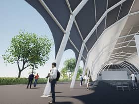 An image of what the EIF's new Edinburgh Park pop-up pavilion will look like.