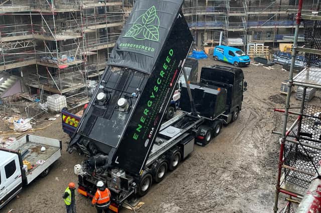 ATS’s pourable, non-combustible insulation delivered by the Putzmeister Transmix truck is saving time on projects across Scotland.