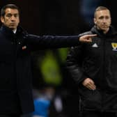 Rangers manager Giovanni van Bronckhorst on the touchline during the 1-0 win over Hearts. (Photo by Mark Scates / SNS Group)
