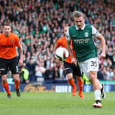 Jason Cummings missed with this Panenka but still backed himself to score the winning penalty to take Hibs to the 2016 Scottish Cup final.