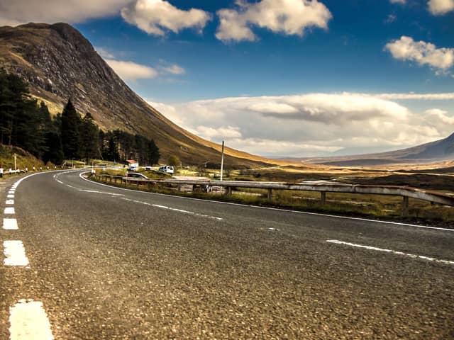 The A82 through Glencoe, a hugely popular tourist route where stopping your car is now illegal. PIC: Getty.