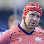 Grant Gilchrist during Edinburgh Rugby training session at Hive Stadium, on December 19, 2023. (Photo by Ewan Bootman / SNS Group)