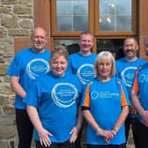 The team at Ian Brown Funeral Directors who will be taking on the Coffin Up for a Cause. Arry Fenton, Hazel Crawford, Fraser Mackay, Anne Buchana, Sai Chan, Stu Odell and Derek Hume
