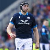 Scotland's Jonny Gray could miss this summer's World Cup after dislocating his knee playing for Exeter. (Photo by Ross MacDonald / SNS Group)