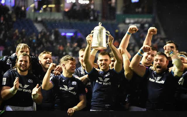 This Scotland team won't be content with winning the Calcutta Cup. (Photo by ANDY BUCHANAN/AFP via Getty Images)