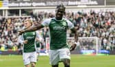Elie Youan celebrates making it 3-2 against Celtic.