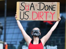 Pupils campaigned against the SQA's exam results system before a government u-turn. Picture: John Devlin