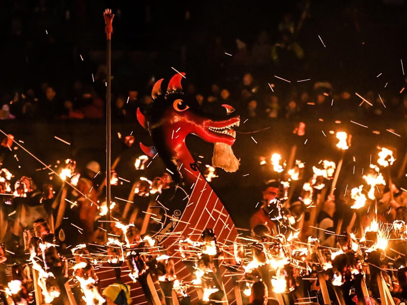 The festival stems from the 1870s when a group of young local men wanted to put new ideas into Shetland’s Christmas celebrations.
Photo by Andy Buchanan / AFP