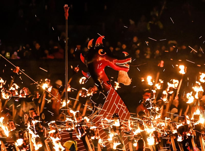 The festival stems from the 1870s when a group of young local men wanted to put new ideas into Shetland’s Christmas celebrations.

Photo by Andy Buchanan / AFP