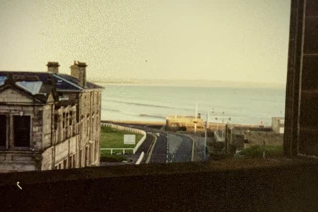 The view from the balcony, Room 7, Hamilton Hall, autumn 1996