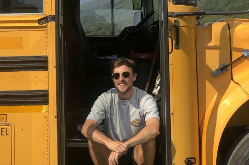Angus Luff graduated university in 2019 and began his career as a management consultant in Leicester (England) but after only 3 months on the job he concluded, ‘I don’t want to do this’. Instead, he chose his passion and created a hostel on wheels that offers trips to tourists across the Scottish Highlands (in quite possibly the least authentic vehicle for such a location but that’s the beauty of it!)