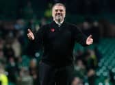 Celtic manager Ange Postecoglou signed autographs well into the evening outside Celtic Park after his side's 2-1 win over Ross County on Saturday.  (Photo by Craig Foy / SNS Group)