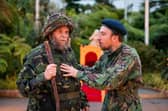Alan Steele as Falstaff and Sam Stopford as Prince Hal in Gordon Barr's version of Henry IV at 2023 Bard in the Botanics PIC: Tommy Ga-Ken Wan