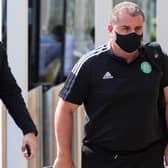 Celtic manager Ange postecoglou is pictured at Glasgow Airport as Celtic depart for the Netherlands on Wednesday afternoon.  (Photo by Mark Scates / SNS Group)