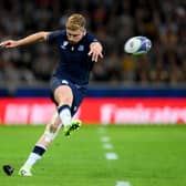 Ben Healy impressed at stand-off during Scotland's win over Romania at the Rugby World Cup. (Photo by Laurence Griffiths/Getty Images)