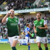 Martin Boyle celebrates scoring the winning goal against St Johnstone.