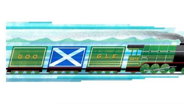 The Google Doodle in 2014 paid tribute to the nation's industry with a Flying Scotsman reference.