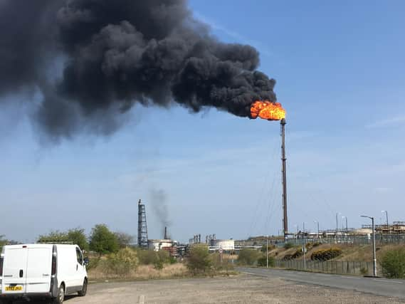 Flaring at the Mossmorran petrochemical plant in Fife in April last year (Picture: Neil Henderson)