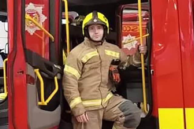 Firefighters across the UK have held a minute’s silence in memory of a colleague who died while fighting a fire at Edinburgh’s historic Jenners building.