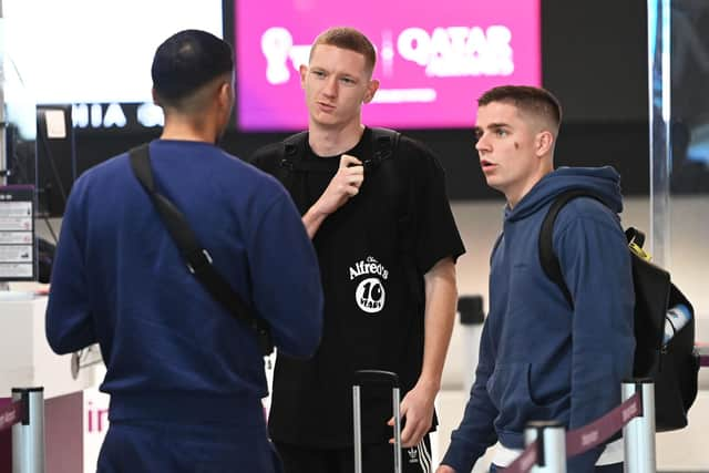 Hearts' Cammy Devlin was an unused substitute but Tynecastle team-mate Kye Rowles produced another top performance as Australia progressed from their World Cup group.  Photo by Paul Devlin / SNS Group