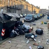 Rubbish has been piling up beside bins in Edinburgh