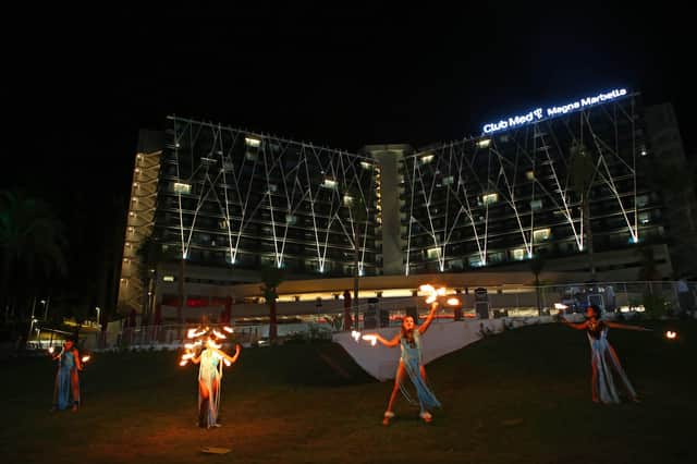 Evening entertainment at Club Med Magna Marbella. Pic: PA Photo/Johnny Green.