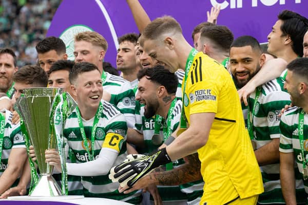 Celtic won a world record-breaking eighth domestic treble. (Photo by Craig Williamson / SNS Group)