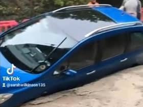 The car became stuck fast