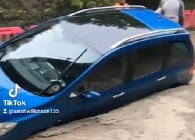 The car became stuck fast