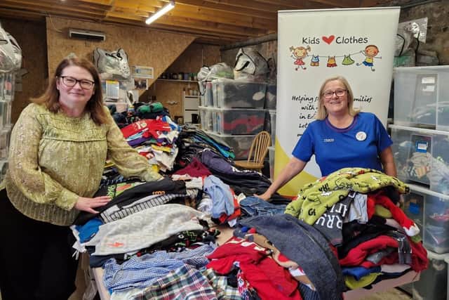Tesco Community Champion Debbie Brown and Denise Thomas from Kids Loves Clothes.