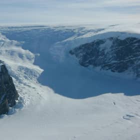 A team of international scientists has set sail for the Antarctic to study the behaviour of the massive Thwaites Glacier, which is melting faster than ever before as a result of climate change and could cause dramatic rises in global sea level in the near future. Picture: Jim Yungel/NASA