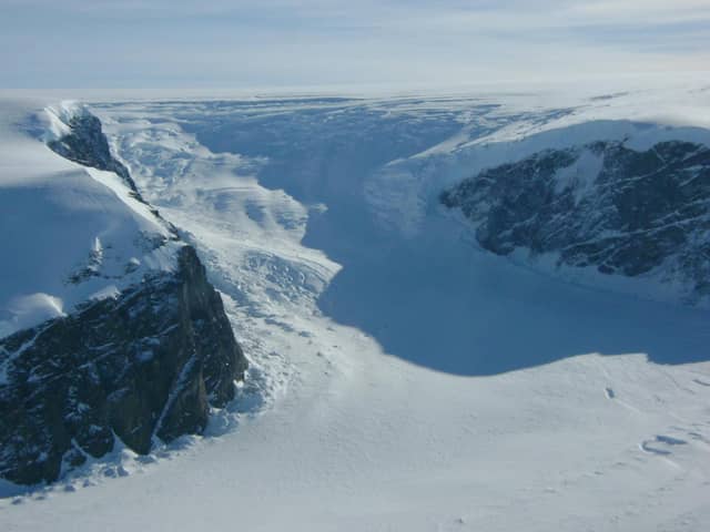 A team of international scientists has set sail for the Antarctic to study the behaviour of the massive Thwaites Glacier, which is melting faster than ever before as a result of climate change and could cause dramatic rises in global sea level in the near future. Picture: Jim Yungel/NASA